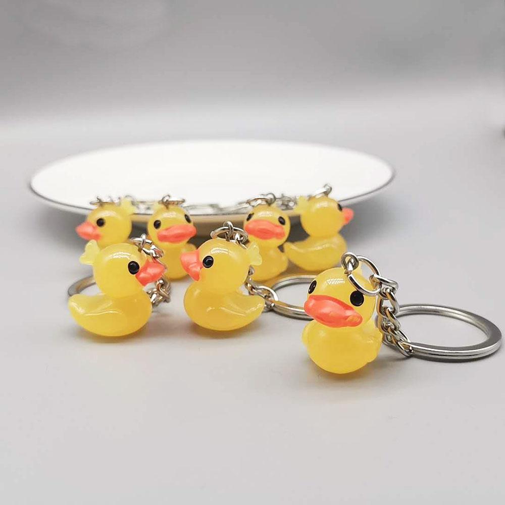 Rubber Cute Lovers Car Keyring Little Yellow DUCK Key Chain Keychains