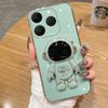 For Realme 15T Case Shining Astronaut Spaceman Bracket Holder Design soft plating For Realme 15T Back cover