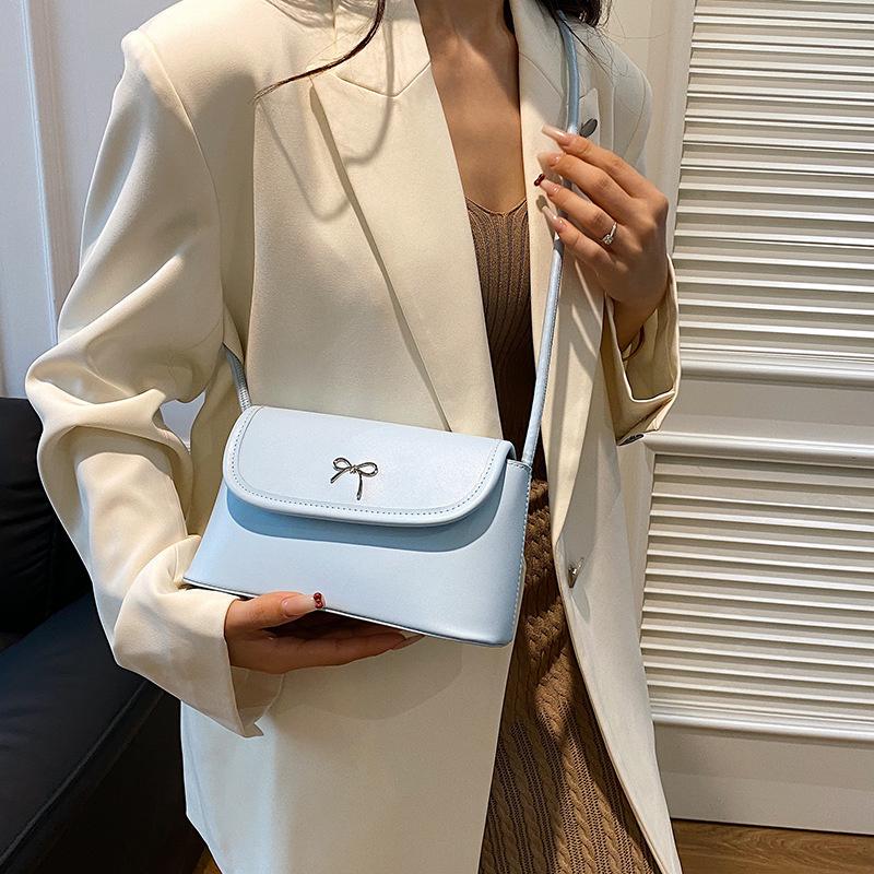 Регулируемый ремешок, наплечные сумки под мышкой, ПУ кожа, бантик, клатч, сумочка, мессенджер, маленькая сумка-тоут для женщин