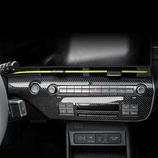 Тюнинг Накладки на Панель из АБС-пластика под Углеволокно для Hyundai Kona 2024 2025 Аксессуары