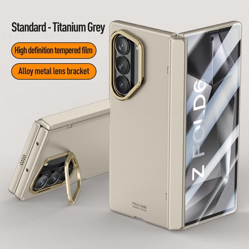 Магнитный Складной Ударопрочный Чехол Для Samsung Galaxy Z Fold 6 Защитный Бронированный Чехол Для Samsung Z Fold6 Чехол Держатель для Линзы