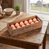 Rustic Egg Storage Box Large Capacity Egg Display Crates Wood Egg Case  Pantry Storage