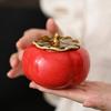 Dehua Ceramics Creative Persimmon Ceramic Tea Can Portable Moisture-proof Tea Can Chinese Wedding Gifts