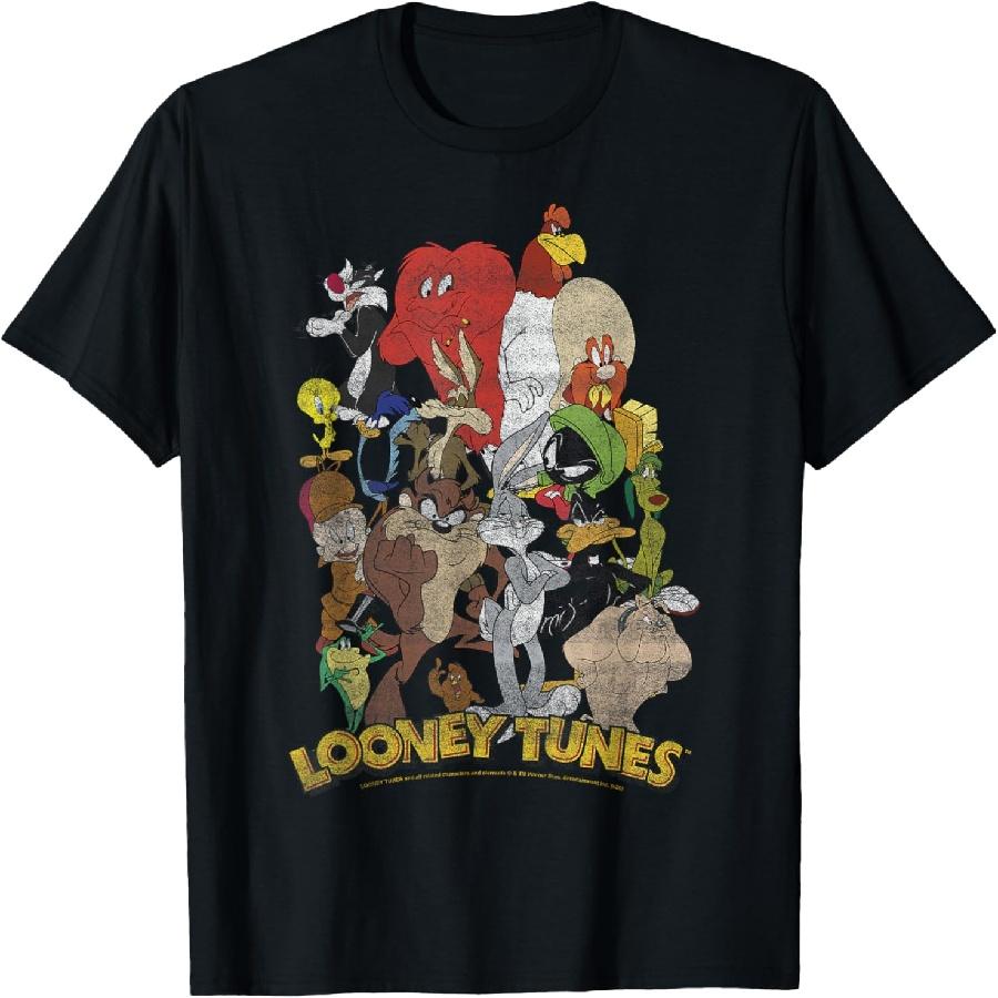 Футболка с групповым фото персонажей Looney Tunes