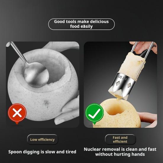 1/2/3 шт. Инструмент из нержавеющей стали для удаления сердцевины красного болгарского перца, груши, фруктов, легкое проворачивание, многофункциональный кухонный гаджет