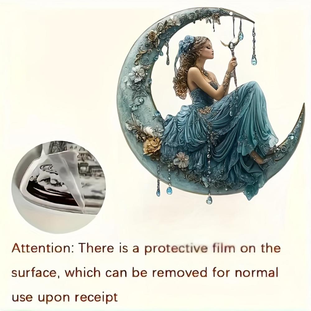 Moon Palace Fairy 2D Flat Acrylic Decorative Pendant Pendant, for Bags/keychains/home/car Decoration Accessories Ramadan Christmas Decoration Gift
