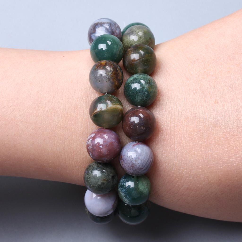 15-40 шт. 4-12 мм индийский агат натуральный камень круглые бусины DIY ожерелье серьги аксессуары для изготовления ювелирных изделий