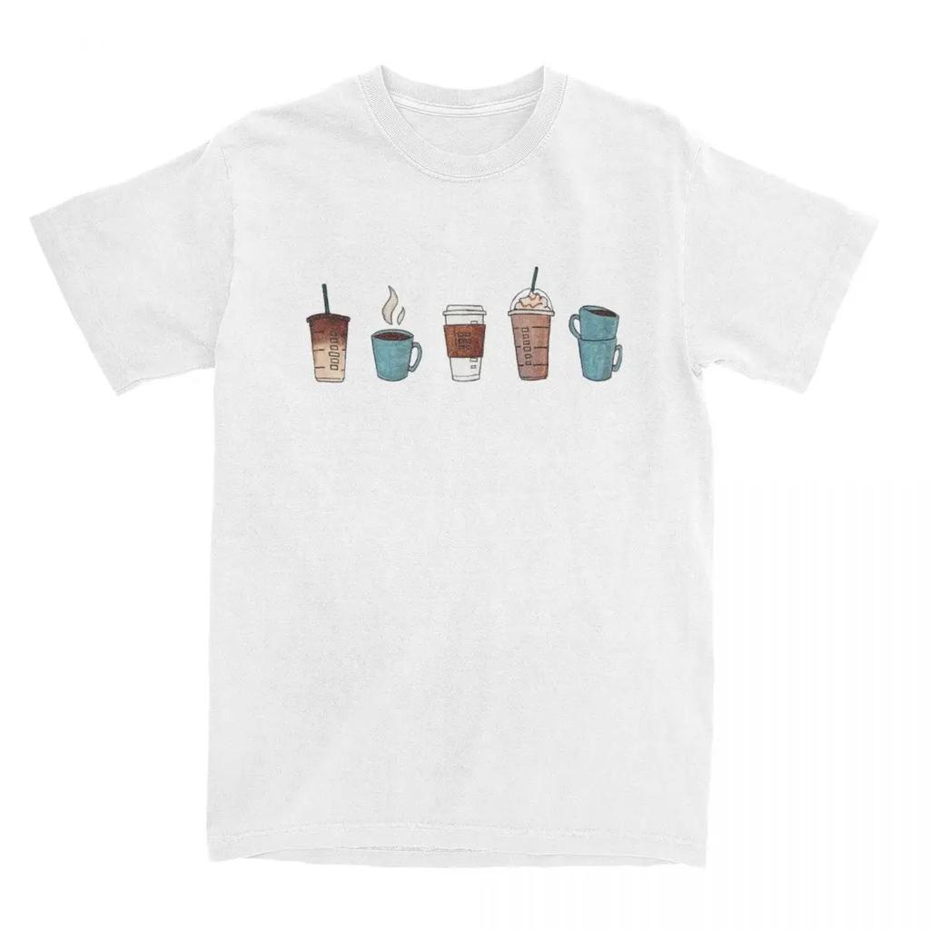 Любитель кофе Мужские Женские Футболки Одежда Новинка Футболки Футболки Классическая Одежда