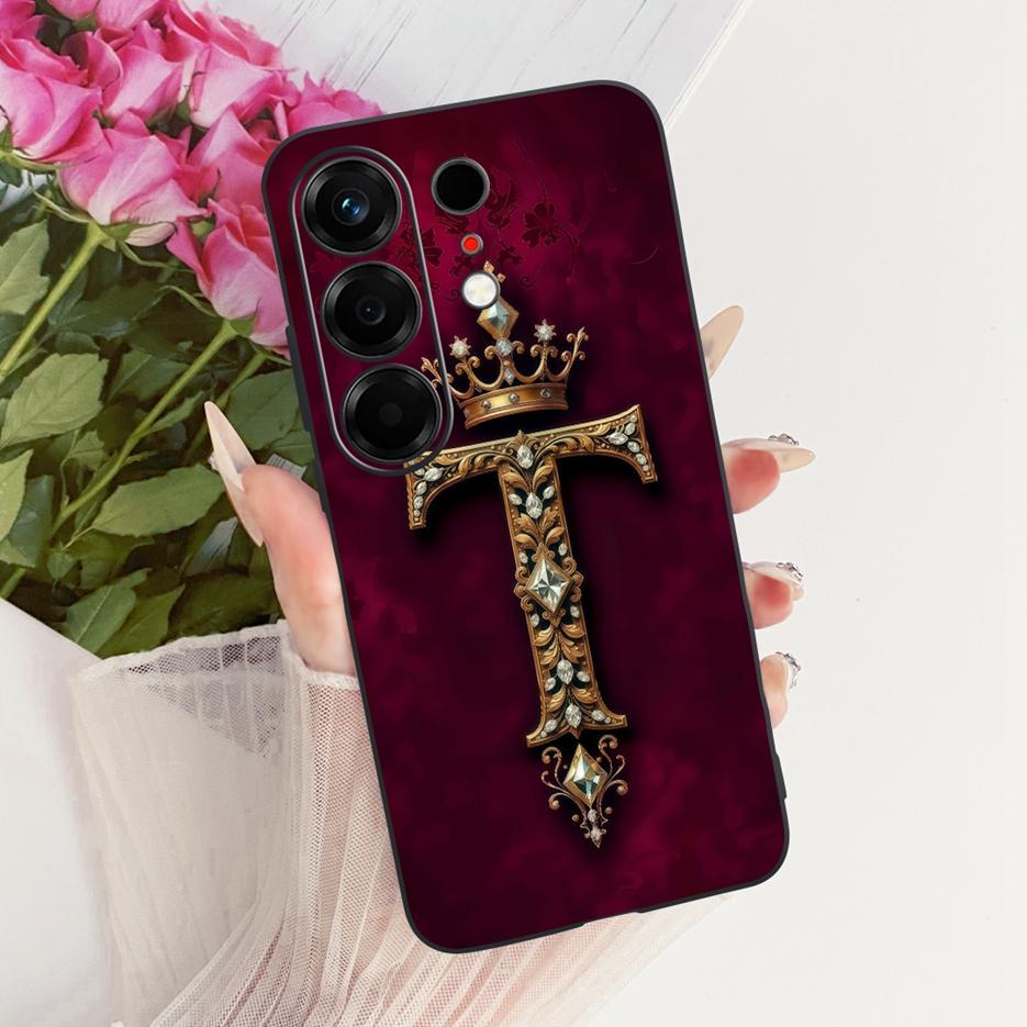 Чехол для Tecno Camon 50 4G CN5 Милые буквы с короной Мягкий силиконовый чехол для телефона для Tecno Camon 50 Pro 4G CN5c Camon50 4G