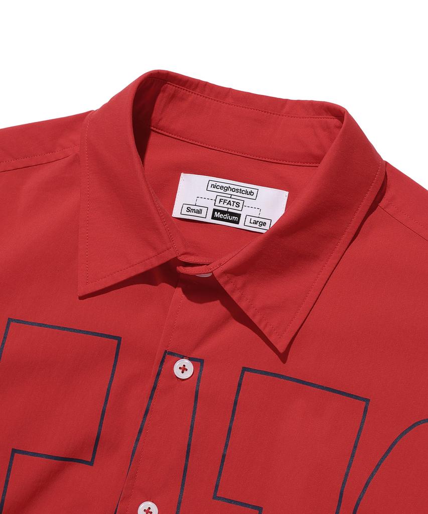 NICEGHOSTCLUB Ffats Poplin Shirt_Red(Ng2Esuw300A)