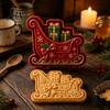 Small Pie Crust Press Christmas Mini Mold for Hand Pies, Holiday Gingerbread Man House Santa Claus Cute Shaped Cookie Molds Baking Tools Pastry Dough