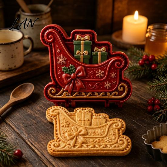 Small Pie Crust Press Christmas Mini Mold for Hand Pies, Holiday Gingerbread Man House Santa Claus Cute Shaped Cookie Molds Baking Tools Pastry Dough