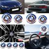 7Pcs Car Front Rear Logo Hub Center Cover Steering Wheel Center Emblem Stickers 50th Anniversary For BMW E60 E93 G01 E87 G20 NS1
