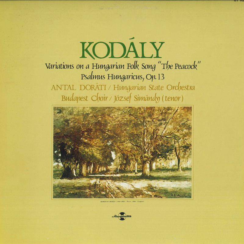 LP Record A.DARTI, HUNGARIAN STATE ORCHESTRA - Koddaly Peacock Variqtions, Psalmus GT9276 HUNGAROTON Japan Obi Classical Used