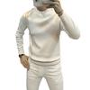 Mens Striped Crew Neck Sweatshirt Casual Basic Top Lightweight Comfortable Everyday Wear