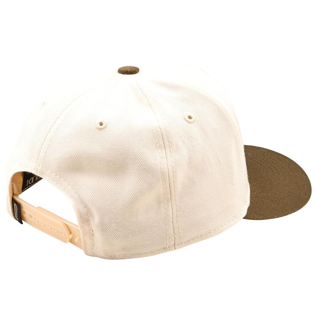 RS Taichi Troy Lee Designs Stamp Curved Snapback Hat, Vintage White/Olive, One Size, TDA056