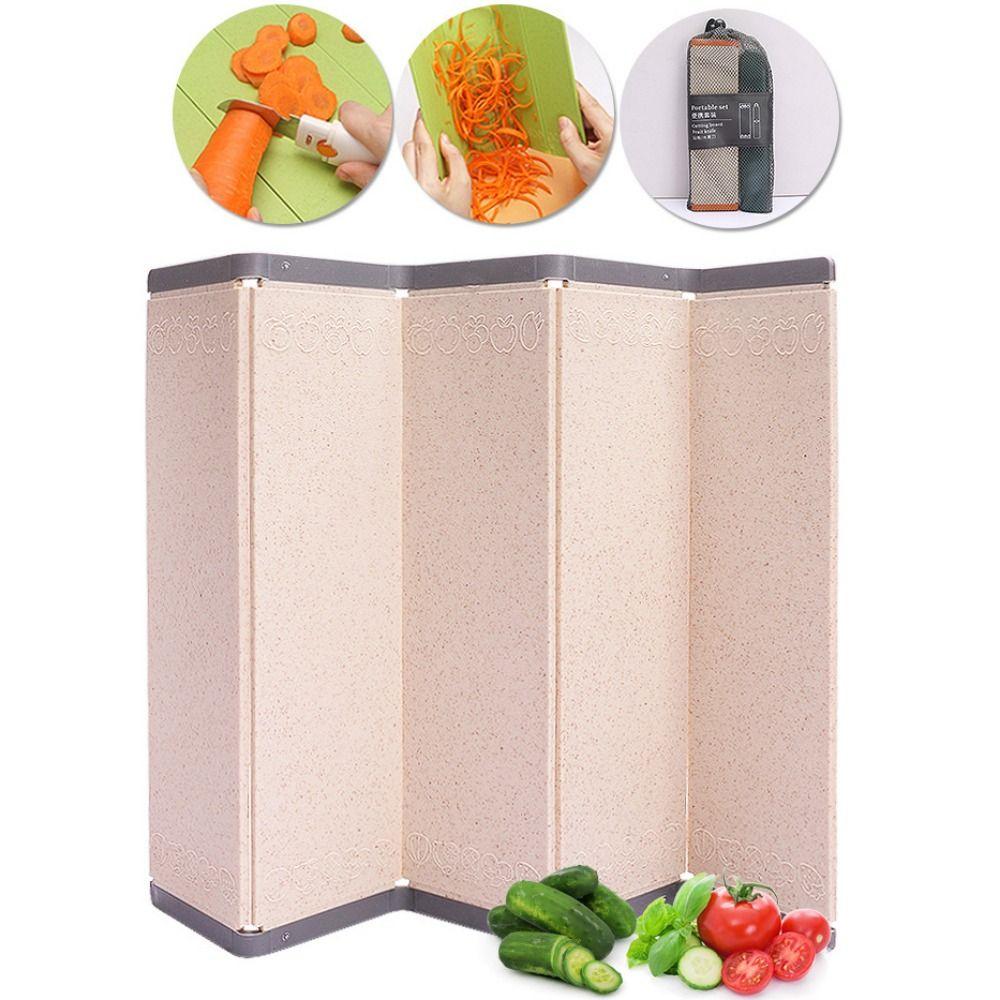 Easy to Use Kitchen Cutting Board Odorless Wheat Straw Chopping Board Folding Cutting Board  Travel