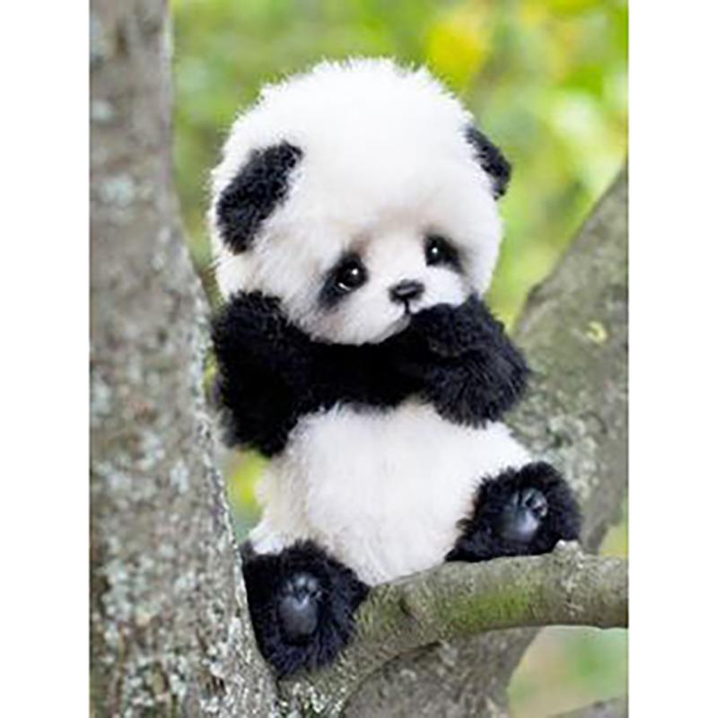 DIY 5D Алмазная вышивка Панда Алмазная картина Вышивка крестом Полный круглый дрель Горный хрусталь Подарок Настенное искусство Домашний декор
