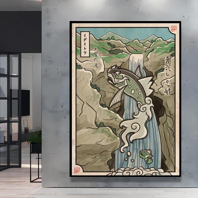 Canvas Artwork Painting Pokemon Lugia Poster Cartoon Character Picture Not Fading Modern Home Wall Decoration Birthday Gifts