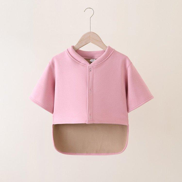 Бархатный кардиган для беременных: Защита плеч и талии, Короткий рукав, Теплая пижама для осени и зимы