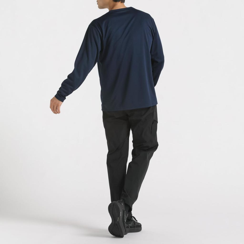 DESCENTE Long Sleeve Dry L T-Shirt, Moisture-Wicking, Quick-Drying, Stretch, Training, One-Point Design, Innerwear, Unisex, Simple, NV00(ST4FLTZ0MB)