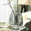 Light Luxury Lucite Ice Flower Glass Vase American Home Decor Clear Flower Vase Living Room Decoration Amber Vase