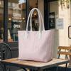 Women Pink Striped Shoulder Bag Fashion Large Capacity Casual Tote for Daily Shopping Outdoor Commute