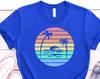 Tropical Island Shirt, Palm Trees Sunset Shirt, Summer Holiday Tshirt, Beach Shirt, Hawaii Holiday T Shirt, Palm Beach Shirt