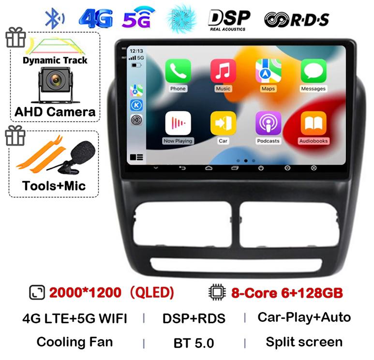 Android 14 Автомагнитола Carplay Auto для FIAT DOBLO для OPEL COMBO TOUR 2010 2011 2012 2013 2014 2015 GPS Мультимедийный Стереопроигрыватель