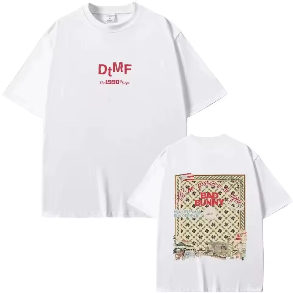 Hip Hop Streetwear T shirt, Hot Selling Bad Bunny DTMF Residencia En El Choli Debi Tirar Mas Fotos Merch Women And Men T shirt