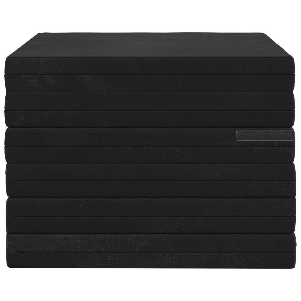 Folding Sofa Bed 140 x 67 x 45 cm Black