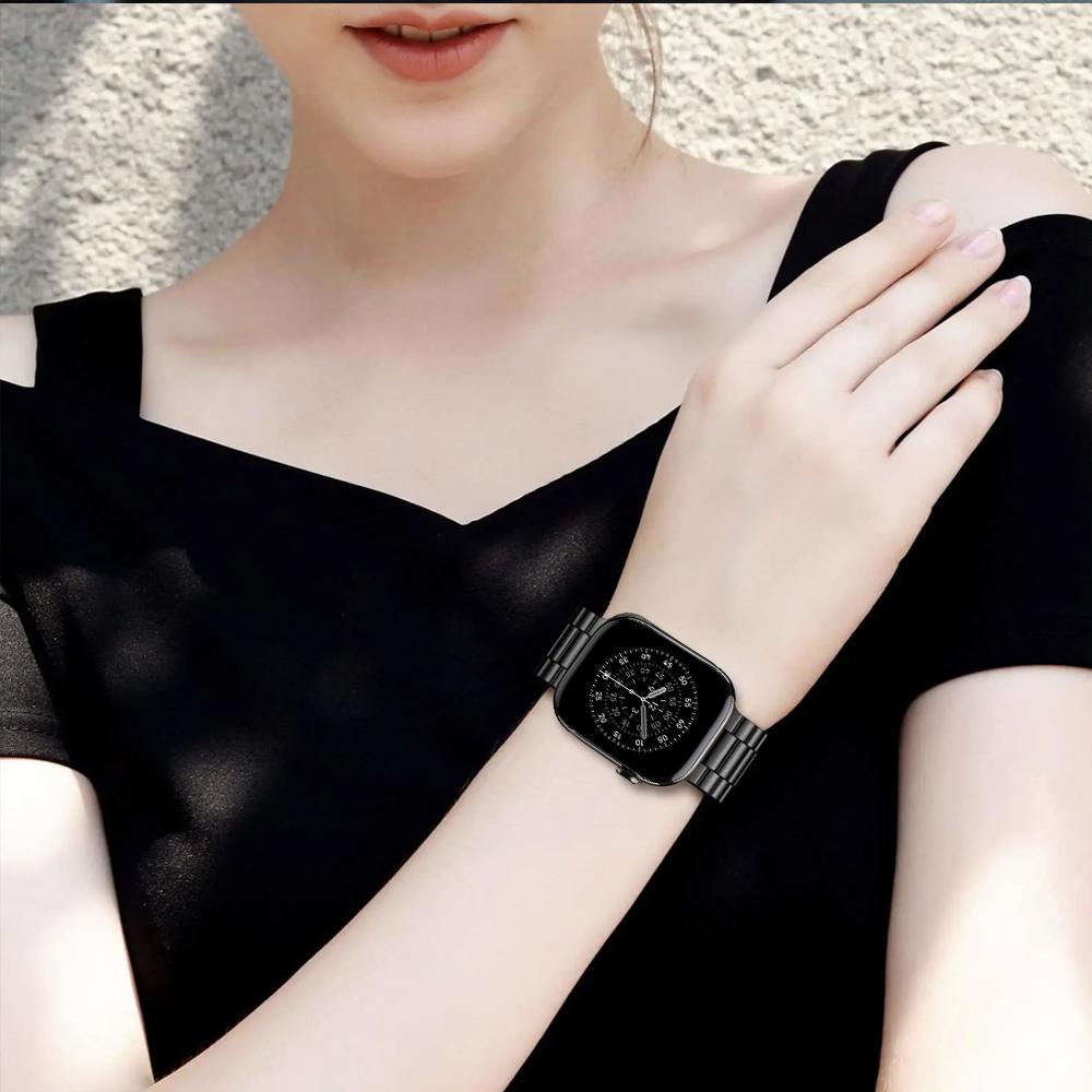 Металлический ремешок для Apple Watch 46мм 42мм 45мм 44мм 40 41мм Ultra 3 2 1 49мм Модный браслет iWatch Серии 11 10 9 8 7 6 5 SE3