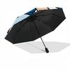 1pc Sonic Running Custom Name Automatic Folding Umbrella - Compact 8-Rib Design, Durable Plastic & Iron, Daily Use 011