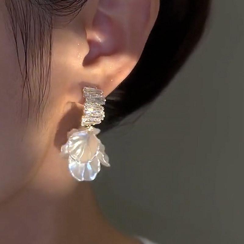 Серьги с кисточками и цветами, элегантные