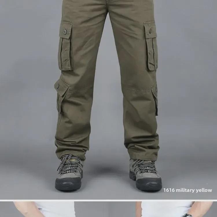 Мужские модные брюки-карго с 3D-эффектом: Свободный крой, многокарманные тактические брюки