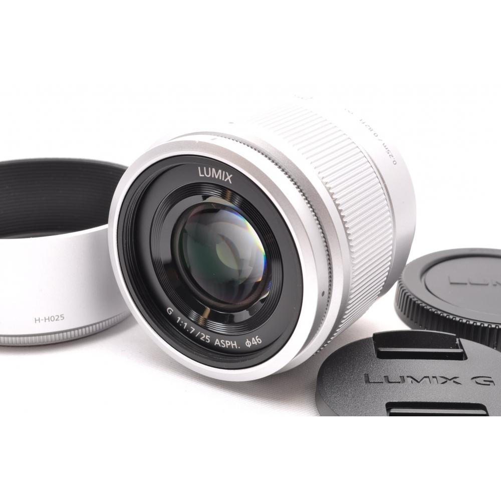 Panasonic Однофокусный объектив для Micro Four Thirds Lumix G 25mm F1.7 ASPH. Серебро H-H025-S