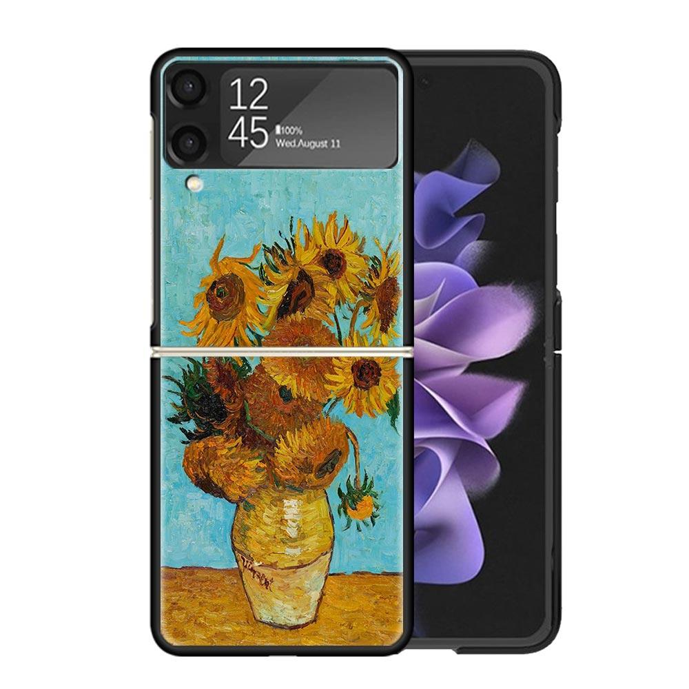 Van Gogh Oil Art Painting Clear Phone Case For Samsung Z Flip 7 6 5 4 3 Galaxy ZFlip7 ZFlip6 ZFlip5 ZFlip4 ZFlip3 5G Print Cover