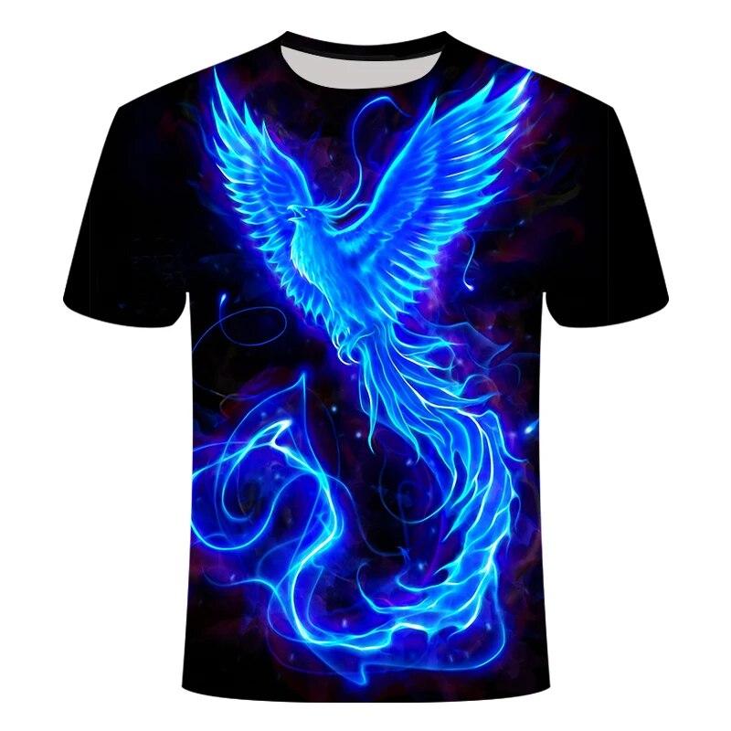 Smokey Bird Pattern Men's T-shirt Summer Fashion Cool Style Graphic Tee Interesting 3D Print Short Sleeve T-shirts Clothing
