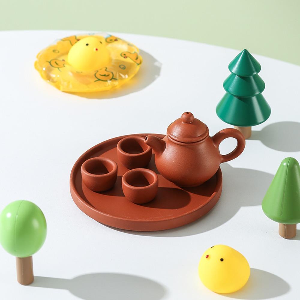 Antique Miniature Tea Set Funny Multipurpose Children's Tea Set Portable Cute Handmade Pottery Teapot Home Tea Ceremony