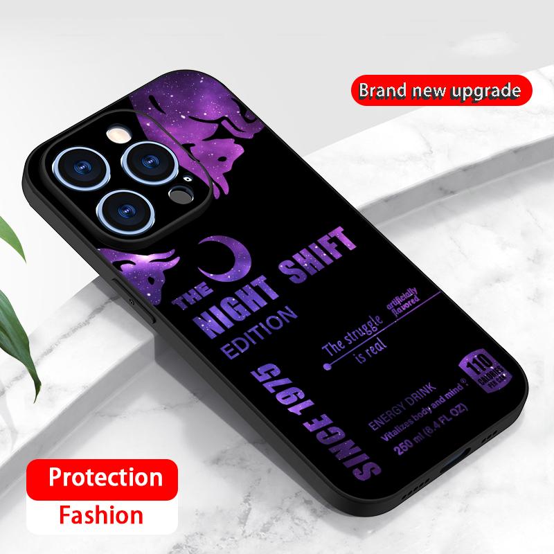 Чехол для телефона Star Bull Energy Drink ночная смена Для iPhone 17 16 16e 15 14 13 12 Plus Mini Pro Max Мягкая черная Ударопрочный чехол