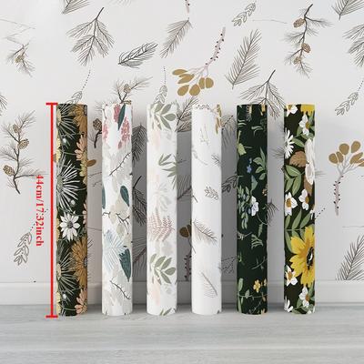 Толстые водонепроницаемые стеновые панели Цветочные ПВХ обои, самоклеящиеся, отклеивающиеся, для акцентной стены в спальне