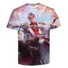 Летняя мужская футболка с коротким рукавом King of Glory Game Clothes для учеников средней школы с 3D-цифровой печатью, футболки, верх