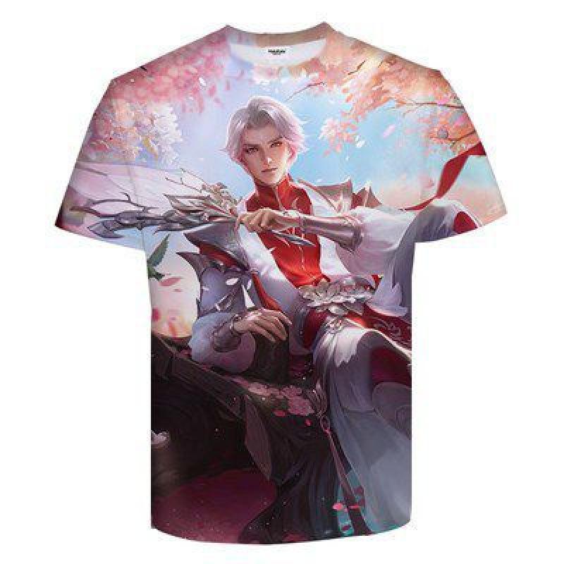 Летняя мужская футболка с коротким рукавом King of Glory Game Clothes для учеников средней школы с 3D-цифровой печатью, футболки, верх