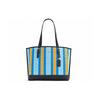 Coach Mollie Jacquard Striped Fabric And Leather Tote Bag Women tote Yellow Blue Multicolor C4088-IMSQL
