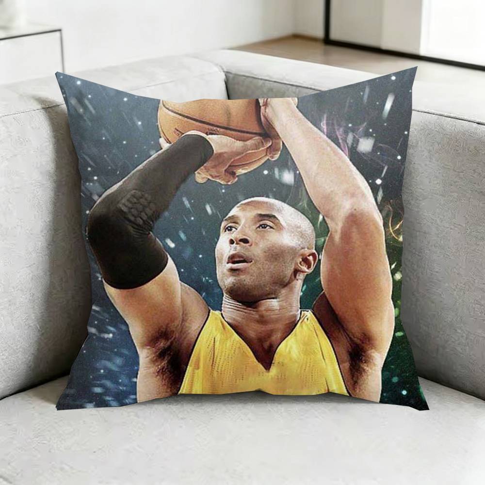 Kobe BBryant BBasketball Legend Square DoubleSided printed Pillow Case Bedroom Bedside Pillow Sofa Cushion Cover Gift