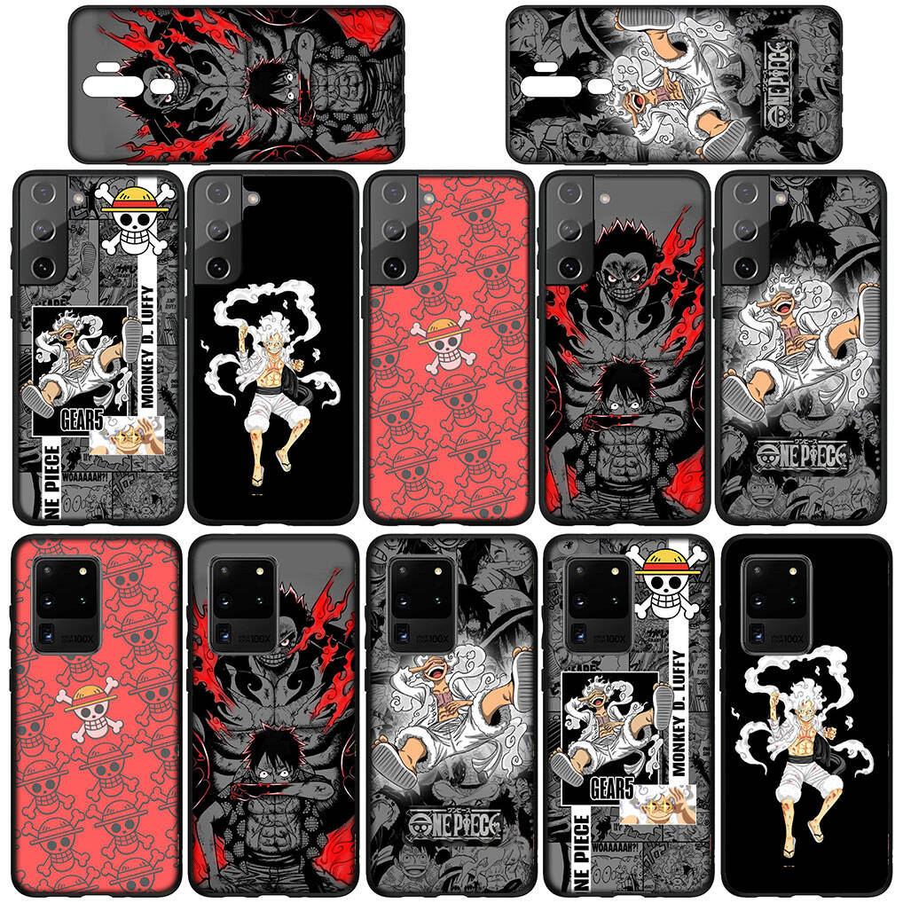 Для Samsung Galaxy S25 S24 S23 S22 Ultra FE Plus A37 A57 A56 A55 A06 A16 A15 A36 A26 A35 A05 A25 A54 A34 Чехол для телефона Аниме Луффи Гир 5 Ван Пис Обложка