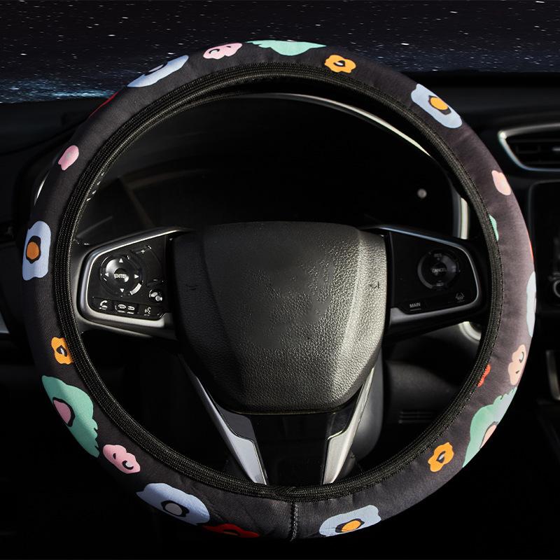 1 шт. автомобильные аксессуары для интерьера 38 см чехол на руль автомобиля с цветочным принтом противоскользящий универсальный протектор рулевого колеса автомобиля