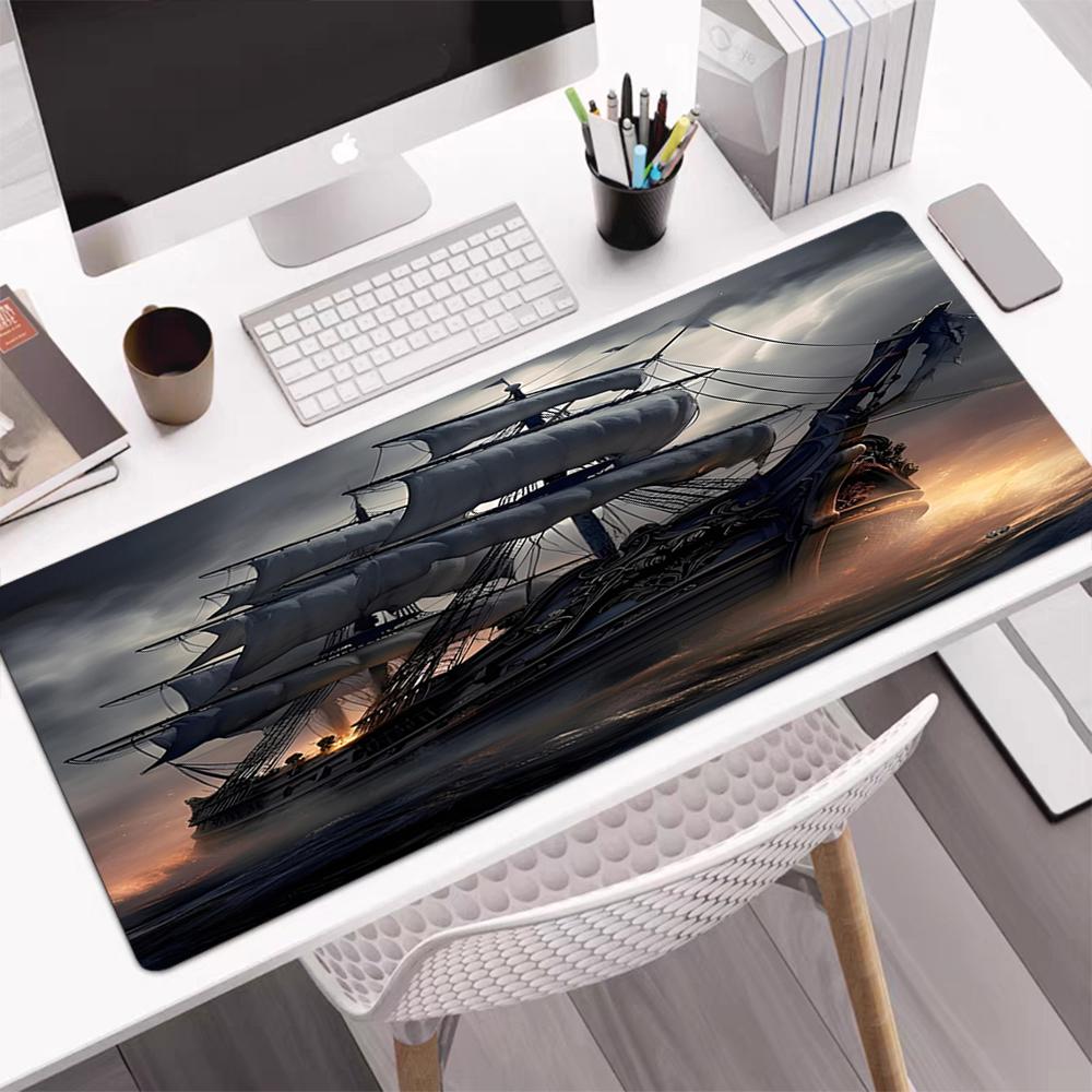 sailboat Theme Mouse Pad, Non Slip Rubber Base, Multifunctional Office & Home Decor, Perfect for Workspace Personalization.