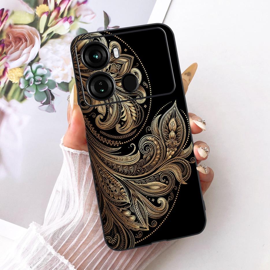 For Itel P40 Plus Case P683L Luxury Butterfly Tree Painted Cover Soft Silicone Phone Case For Itel P40 P662L P 40 ItelP40 + Bags