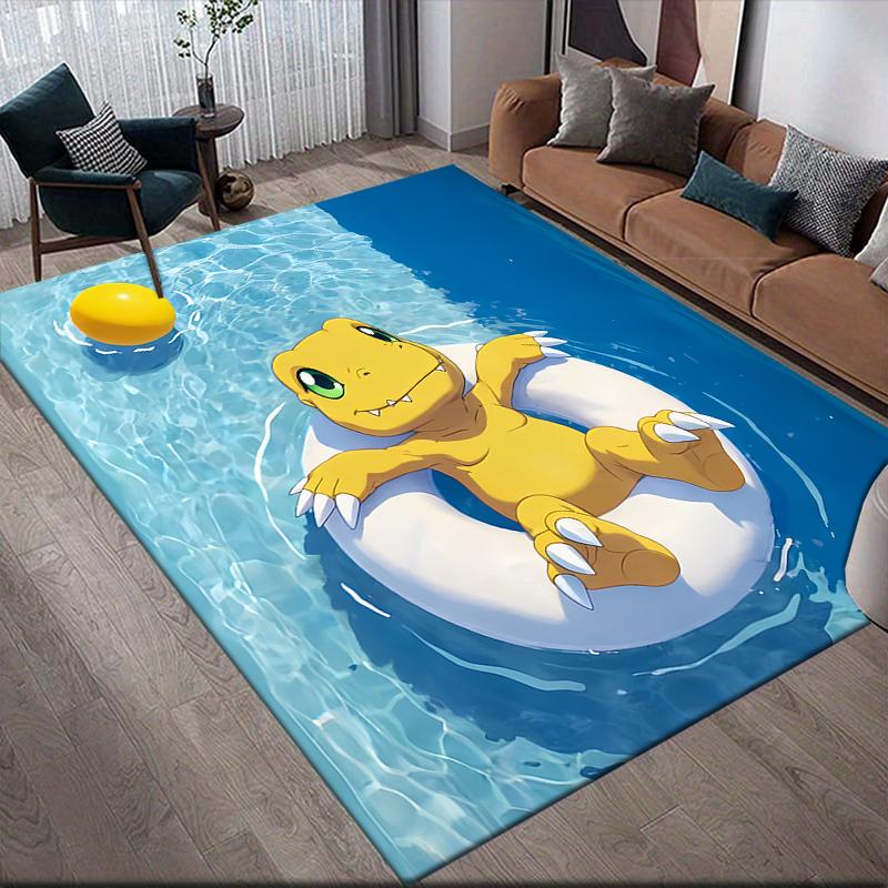 Digimon Agumon Area Rug, Digimon Fan Cozy Carpet, Perfect Gift.chl